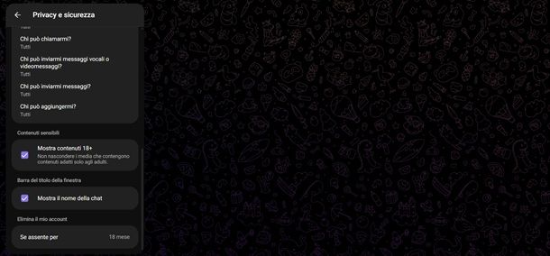 filtro contenuti sensibili telegram da pc