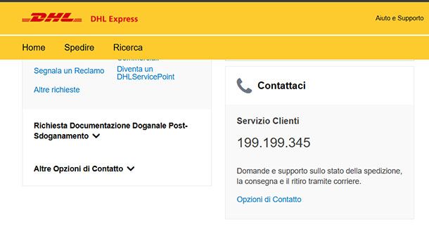 Numero DHL