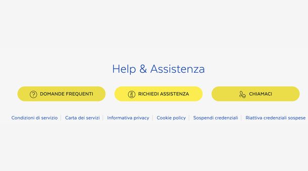 Richiedere assistenza SPID Poste