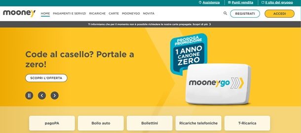 sbloccare mooney sito