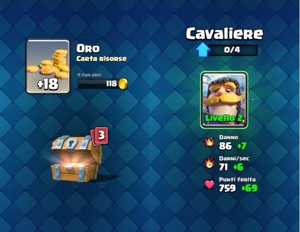 miglioramento carte su Clash Royale