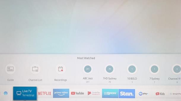 interfaccia Smart Hub Samsung
