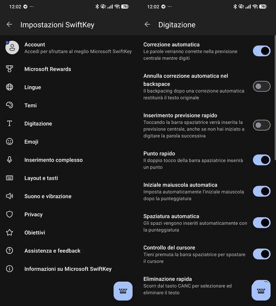 Attivare Correzione Automatica SwiftKey Android