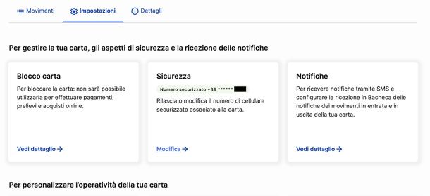Modificare il numero securizzato Poste