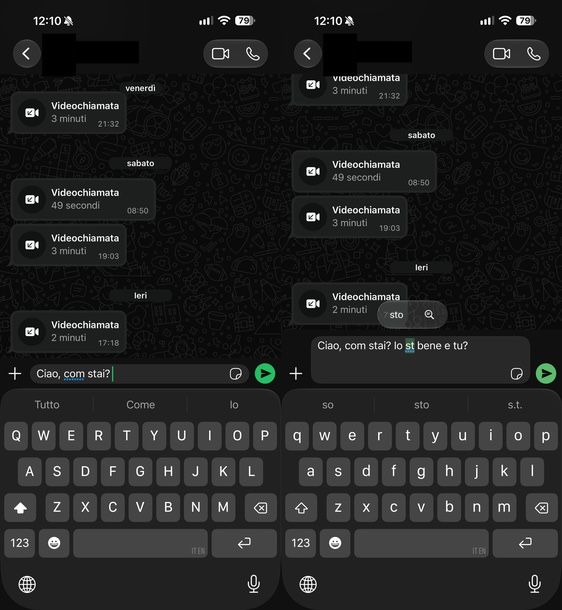 Correzione Automatica Testo Predittivo WhatsApp iPhone