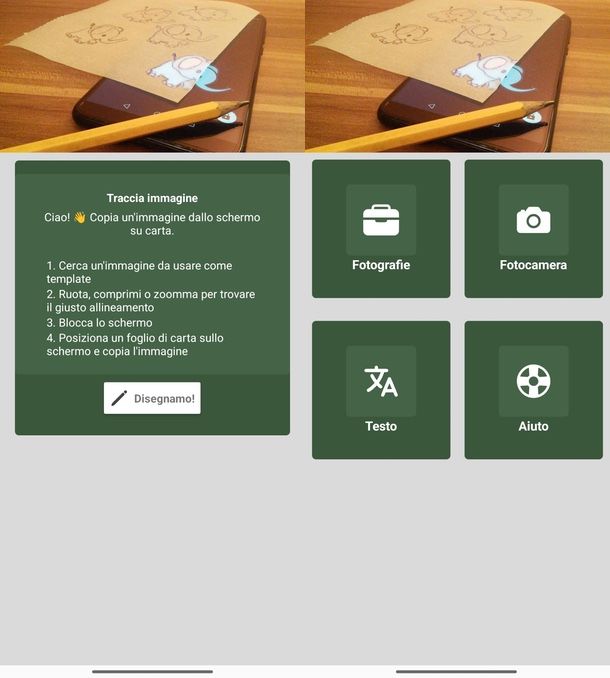 App Android per disegnare con schermo bloccato