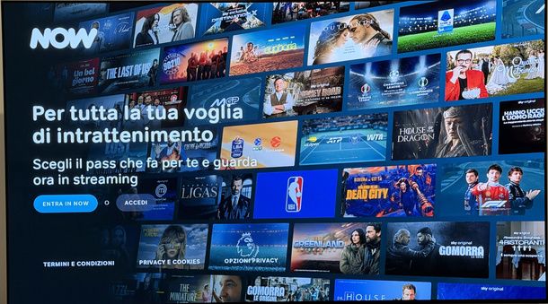 App NOW su Smart TV