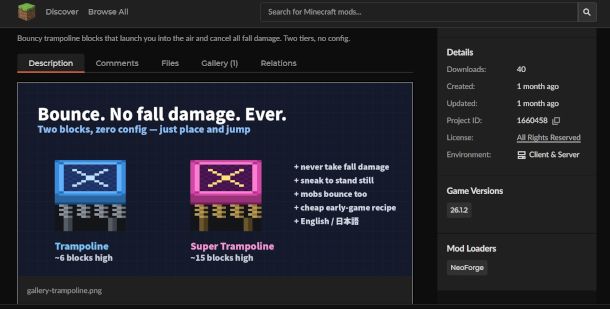 pagina Web mod Trampoline Bounce Blocks