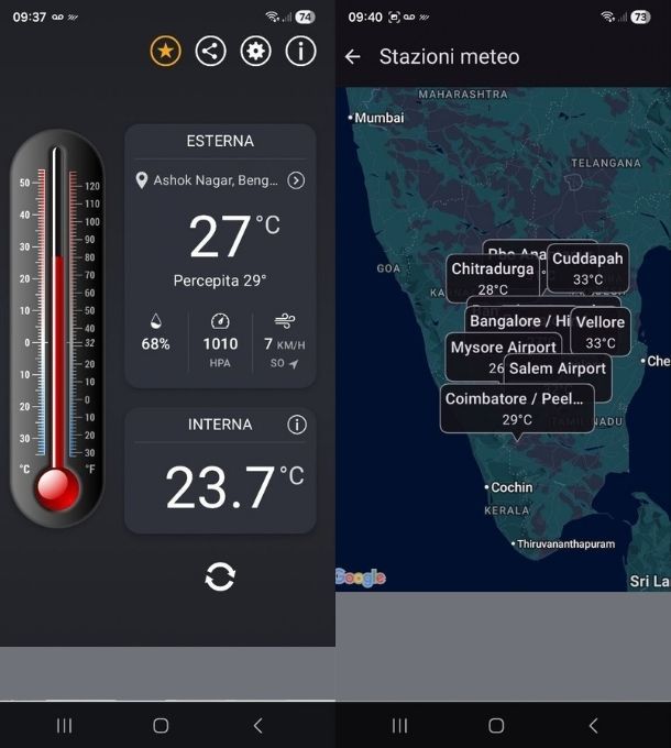 App per misurare temperatura ambiente
