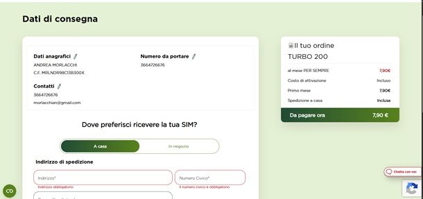 attivazione offerta coopvoce