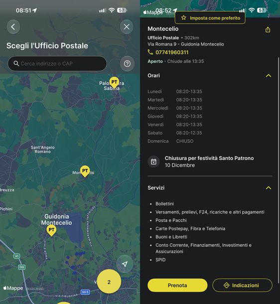 Cercare ufficio con ATM App Poste Italiane