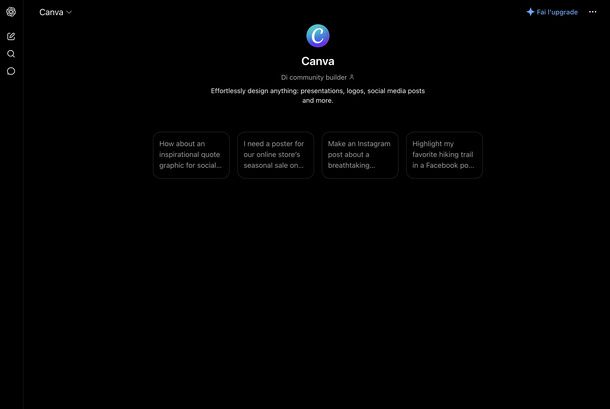 Aprire Canva GPT in ChatGPT PC
