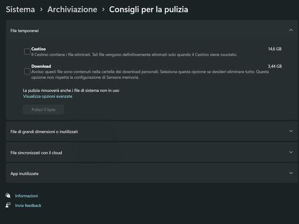 Consigli per la pulizia Windows