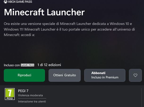 Ottenere Minecraft Launcher gratis Windows