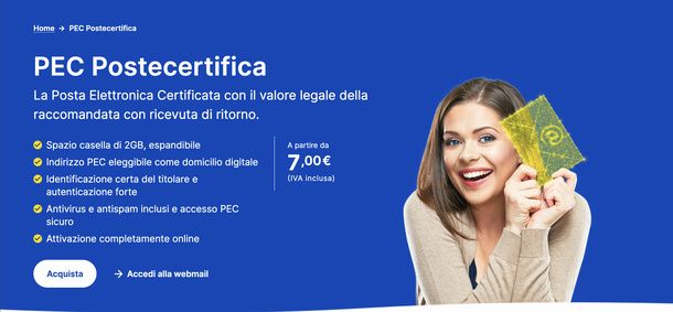 Accedere alla webmail PEC Postecertifica