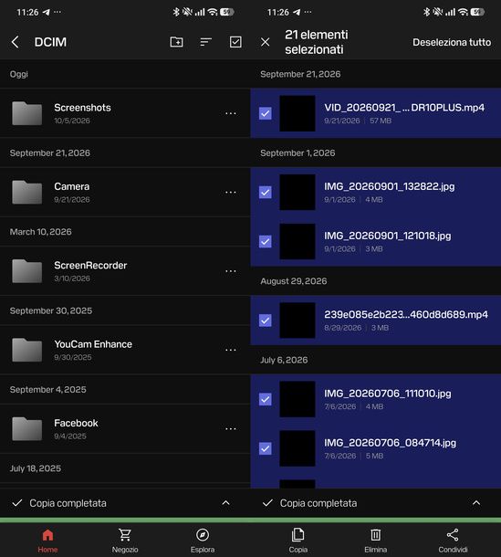 Sfogliare telefono app SanDisk Android