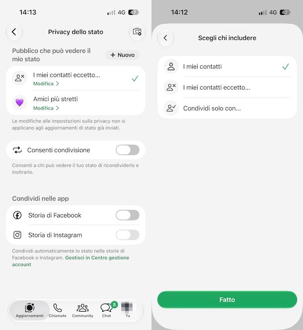 Come mostrare stati WhatsApp iOS