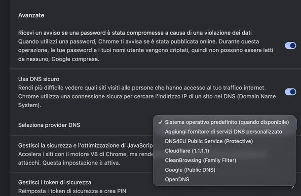 Scegliere CleanBrowsing DNS sicuro Chrome computer
