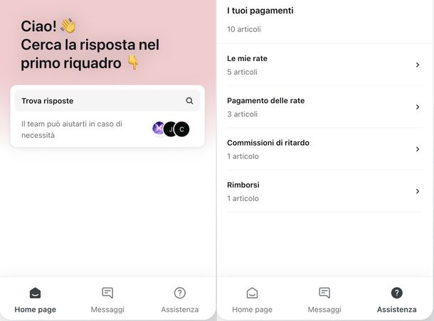 Consultare articoli assistenza Luna Scalapay