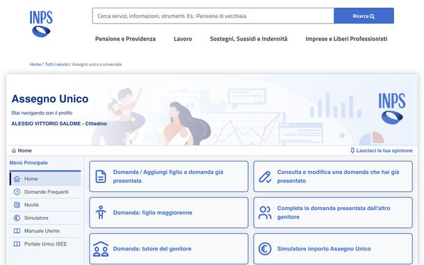 Modificare domanda Assegno Unico INPS Mac