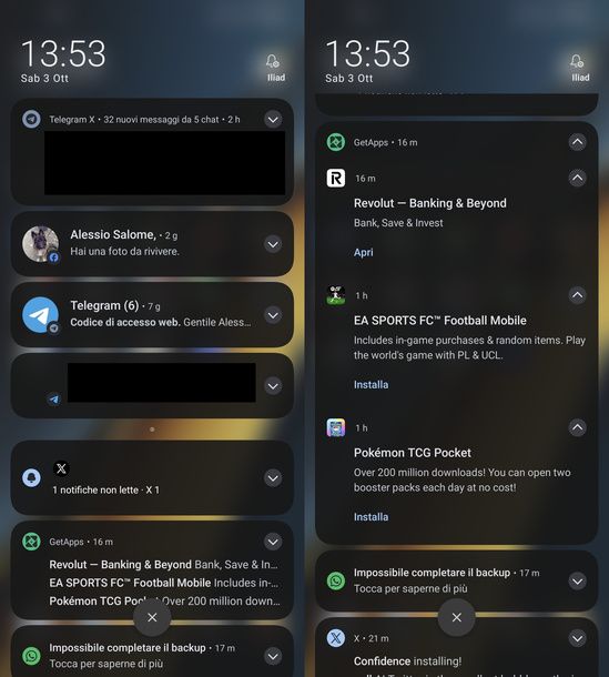Pannello notifiche Xiaomi