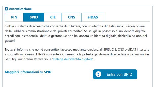 Accedere al sito INPS Windows