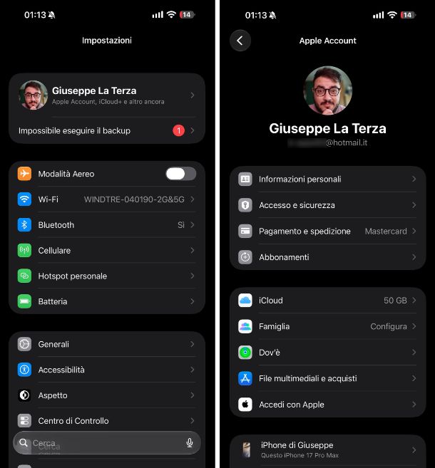 Come faccio a trovare la mia email sul cellulare iPhone