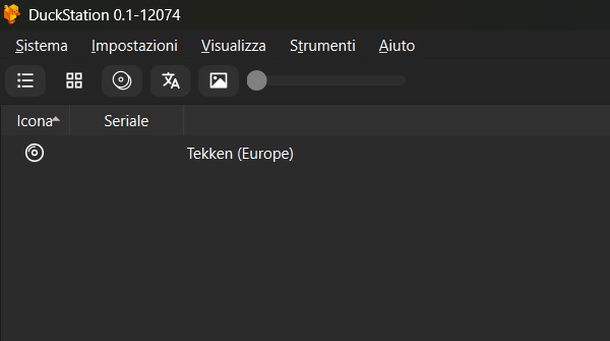 Avviare gioco DuckStation Windows