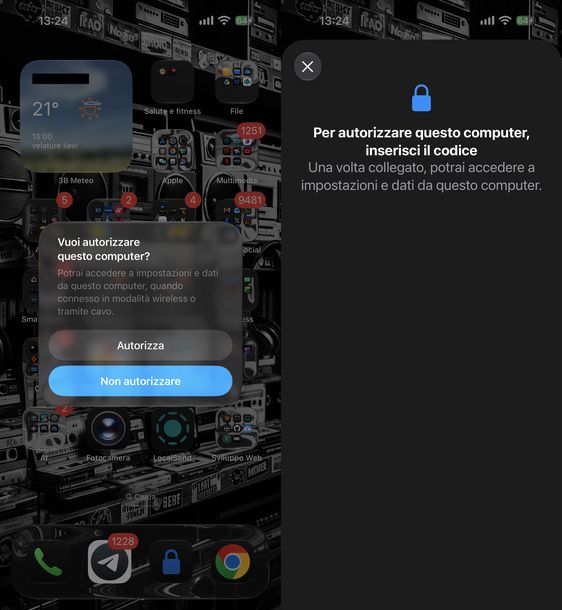 Autorizzare iPhone Dispositivi Apple Windows