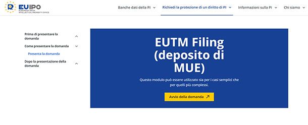 Registrare un marchio online: EUIPO
