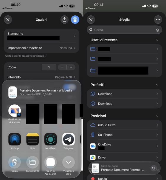 Salvare PDF in File da Safari iPhone