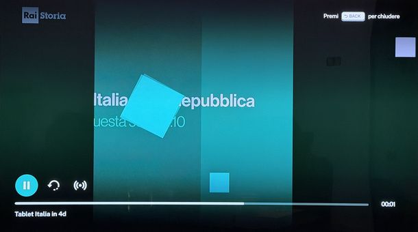Far ripartire programma Rai TV plus Smart TV LG