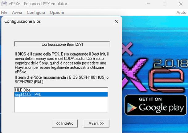 Configurare ePSXe Windows