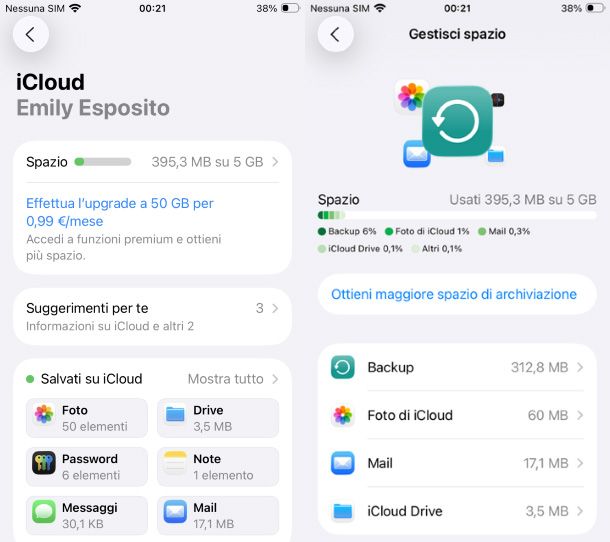 Gestione iCloud