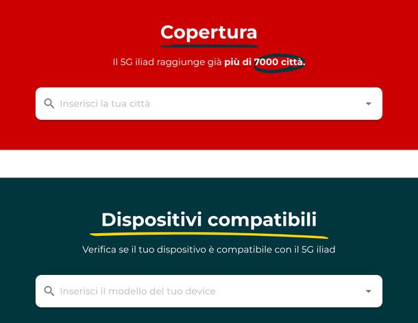 Verificare copertura e dispositivi 5G iliad computer