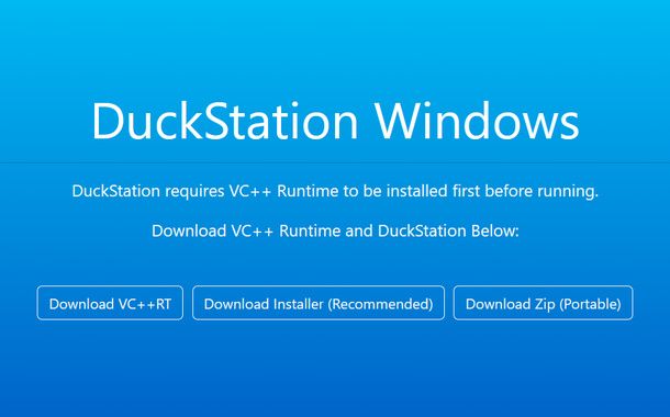 Scaricare DuckStation Windows