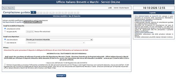 Registrare un marchio online modulo UIBM