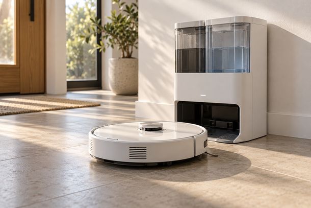 Robot aspirapolvere e stazione di ricarica