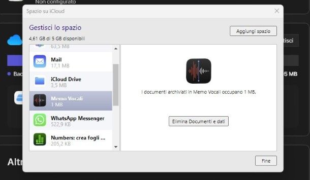 Spazio iCloud
