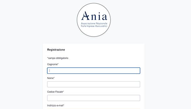 Registrazione ANIA