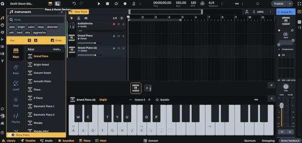 interfaccia Audiotool