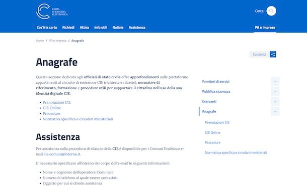 Assistenza CIE