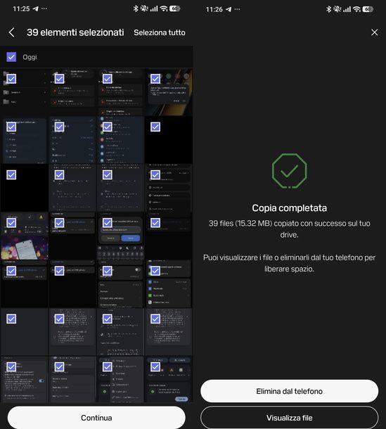 Copiare foto sulla chiavetta app SanDisk Android