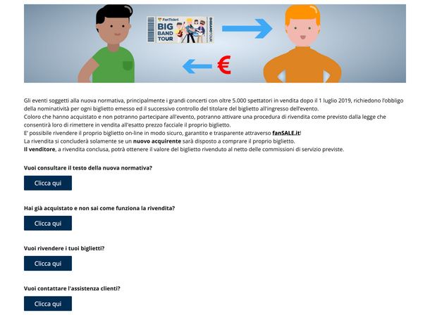 Rivendere biglietti sito TicketOne