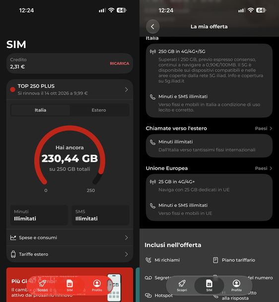Controllare offerta app iliad iPhone