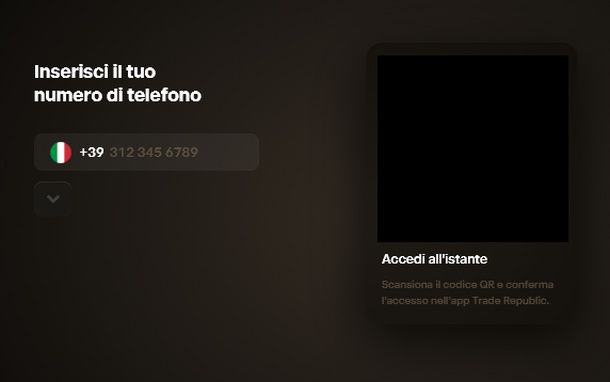 Accedere a Trade Republic dal sito Windows