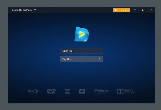 interfaccia Leawo Blu-ray Player