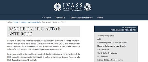 Banca dati sinistri IVASS