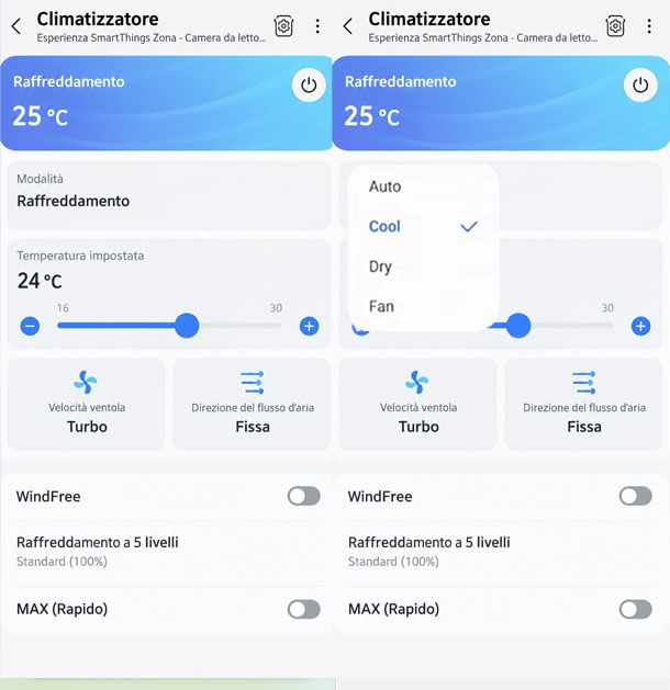 Gestione del condizionatore su SmartThings