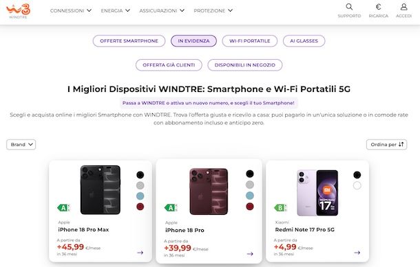 Offerte WINDTRE iphone